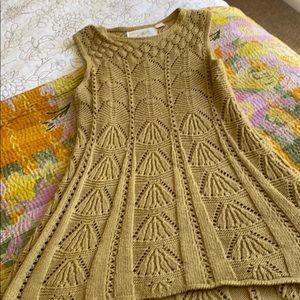 Anthropologie crotchet tunic tank